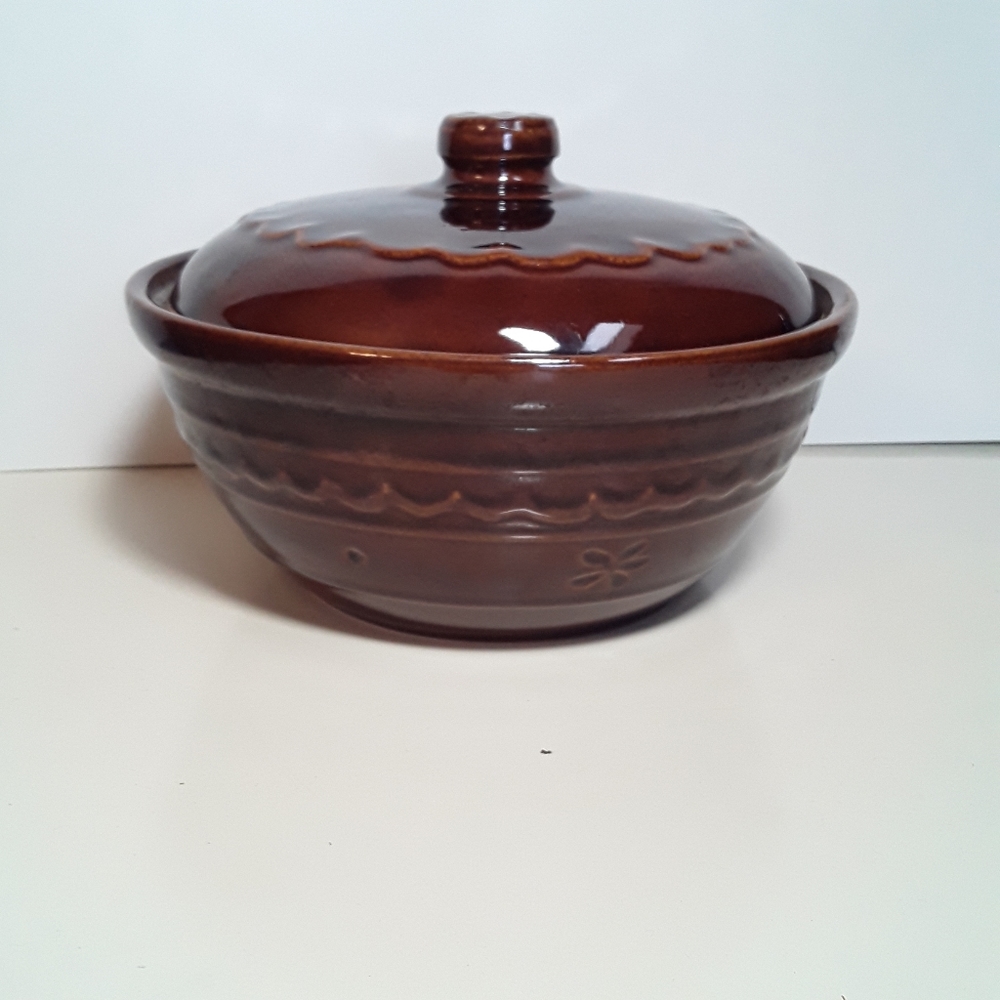 Vintage Marcrest Stoneware pot bowl